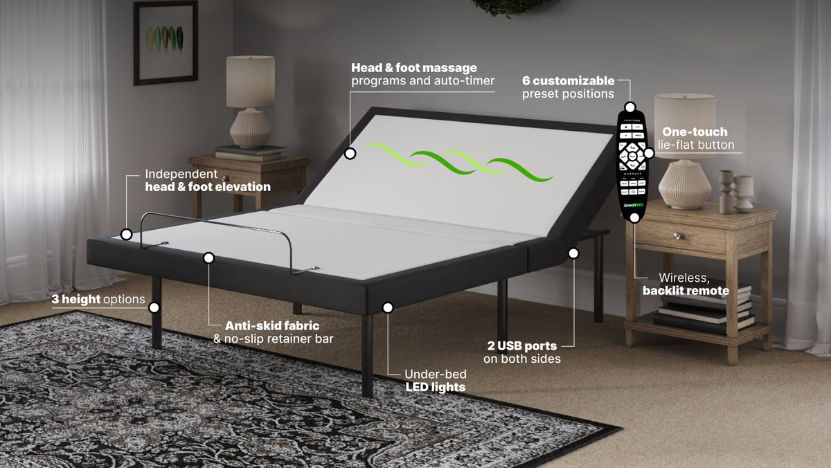 Head-to-Toe Bundle: Adjustable Bed Bundle, Mattress & More