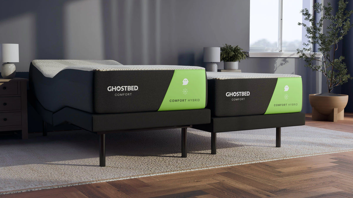 GhostBed Split King Mattress & Adjustable Bed Set | GhostBed® Canada